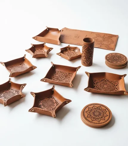 طرح برش ظروف چرمی 1