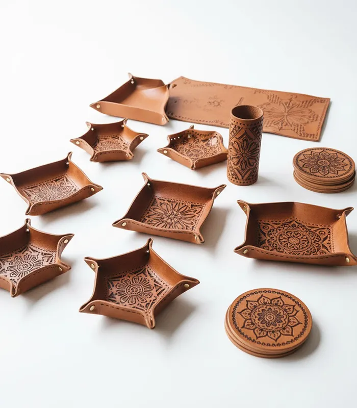 طرح برش ظروف چرمی 1