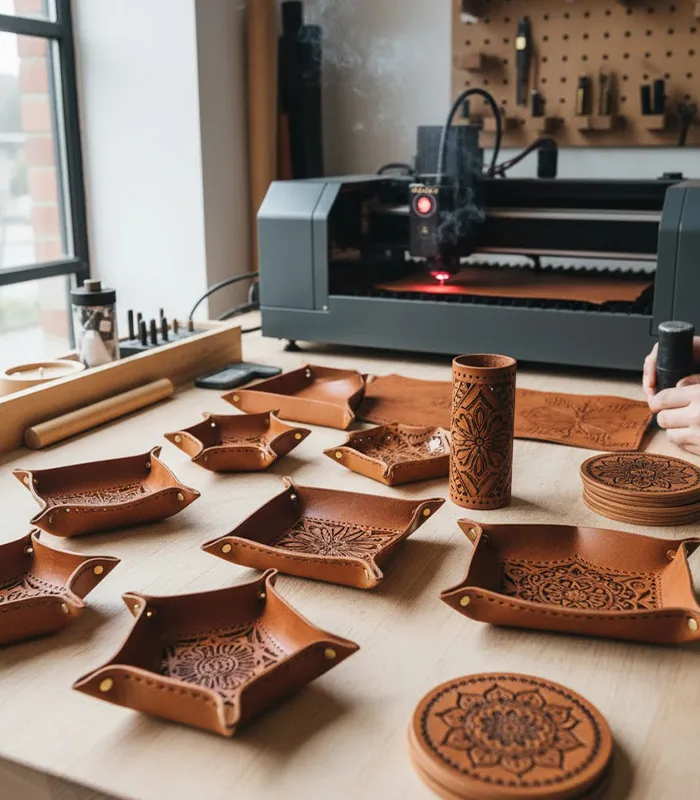 طرح برش ظروف چرمی 2